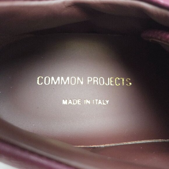 Common Projects BBall Low Premium Bordeaux Sneakers Mens 41 US 8 Leather & Suede - Picture 8 of 10